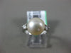 ESTATE .16CT DIAMOND & AAA SOUTH SEA PEARL 18KT WHITE GOLD 3D ENGAGEMENT RING