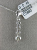 ESTATE .45CT DIAMOND 18KT WHITE GOLD 3D 5 STONE ROUND JOURNEY FLOATING PENDANT