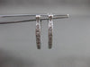 ESTATE .45CT DIAMOND 14K WHITE GOLD DOUBLE SIDED HUGGIE HOOP EARRINGS  #22504