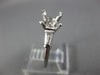 ESTATE .25CT DIAMOND PLATINUM 3D THREE STONE SEMI MOUNT ENGAGEMENT RING #26389