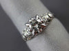 ANTIQUE .50CT OLD MINE DIAMOND 14KT WHITE GOLD FISHTAIL ENGAGEMENT RING #23339