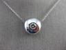 ESTATE .15CT ROUND CUT DIAMOND 14KT WHITE GOLD 3D ROUND SOLITAIRE PENDANT#19649