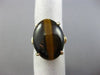 ESTATE LARGE AAA TIGER EYE 14KT YELLOW GOLD 3D HANDCRAFTED OVAL CLASSIC FUN RING