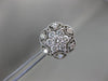 ESTATE 1CT DIAMOND 14K WHITE GOLD CLASSIC MARQUISE CLUSTER FLOWER STUD EARRINGS