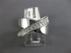 ESTATE WIDE .40CT ROUND DIAMOND 14KT WHITE GOLD 3D CLASSIC X LOVE INFINITY RING