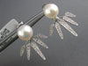ESTATE .33CT DIAMOND & AAA SOUTH SEA PEARL 14KT WHITE GOLD SPIKE JACKET EARRINGS