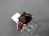 ESTATE 9.28CT DIAMOND & AAA GARNET 14K WHITE GOLD 3D PYRAMID COCKTAIL RING #2040
