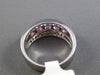 ESTATE WIDE 1.72CT DIAMOND & PINK SAPPHIRE 14KT WHITE GOLD 6 STONE WEDDING RING