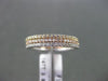 ESTATE .75CT DIAMOND 14KT TRI COLOR GOLD 3 STACKABLE WEDDING ANNIVERSARY RING