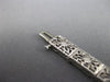 ANTIQUE 1.22CT DIAMOND & AAA SAPPHIRE 14K WHITE GOLD 3D FILIGREE BRACELET #21631