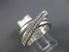 ESTATE WIDE .54CT DIAMOND 14KT WHITE GOLD 3D MULTI ROW CRISS CROSS INFINITY RING