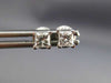 ESTATE .40CT DIAMOND 14KT WHITE GOLD 3D CLASSIC SOLITAIRE STUD EARRINGS #17279