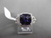 ESTATE 2.25CT DIAMOND & AAA EXTRA FACET AMETHYST 14KT WHITE 3D HALO DESIGN RING