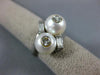 ANTIQUE LARGE .46CT DIAMOND & AAA SOUTH SEA PEARL 18K WHITE GOLD 3D FUN RING