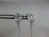 ESTATE 2.06CT DIAMOND 18KT WHITE GOLD CLUSTER SQUARE HANGING CHANDELIER EARRINGS