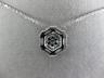 ESTATE .66CT DIAMOND 18KT WHITE GOLD 3D FLOWER CLUSTER OCTAGON FLOATING PENDANT