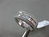 ESTATE WIDE 1.36CT ROUND & BAGUETTE DIAMOND 18KT WHITE GOLD ANNIVERSARY RING