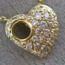 ESTATE .40CT DIAMOND 14KT YELLOW GOLD 3D CLASSIC PUFFED HEART PENDANT #22986