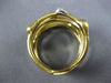ESTATE LARGE .26CT DIAMOND 18KT YELLOW GOLD 3D CLASSIC MULTI ROW BAMBOO FUN RING