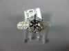 WIDE .50CT DIAMOND 14KT WHITE GOLD 3D 6 PRONG SEMI MOUNT HALO ENGAGEMENT RING