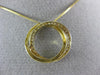 ESTATE .20CT DIAMOND 14KT YELLOW GOLD ROUND CIRCULAR LOVE KNOT FLOATING PENDANT