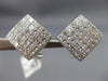 ESTATE LARGE 2.16CT DIAMOND 14KT WHITE GOLD 3D INVISIBLE CLIP ON EARRING #15771