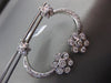 ESTATE LARGE 1.75CT DIAMOND 14KT WHITE GOLD ETOILE FLOWER MOON HANGING EARRINGS