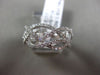 ESTATE WIDE .80CT DIAMOND 18KT WHITE GOLD 3D MULTI ROW OPEN INFINITY LOVE RING