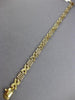 ESTATE 14KT WHITE & YELLOW GOLD 3D HANDCRAFTED X SHAPE LOVE BRACELET #22722