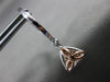 ESTATE .83CT WHITE & PINK DIAMOND 14KT WHITE & ROSE GOLD TRILLION HALO EARRINGS