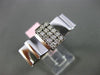 ESTATE WIDE .45CT DIAMOND 14KT WHITE GOLD 3D FIFTEEN STONE BOW RING 11mm WIDE