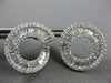 ESTATE LARGE 4.44CT DIAMOND 18KT WHITE GOLD 3D CIRCULAR INSIDE OUT EARRINGS