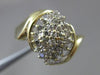 ESTATE WIDE .35CT DIAMOND 14KT WHITE & YELLOW GOLD CLUSTER RING AMAZING! #22683