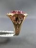 EXTRA LARGE 6.38CT DIAMOND AAA PINK SAPPHIRE & RUBY 14K ROSE GOLD 3D FLOWER RING