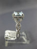 1.40CT DIAMOND & AAA AQUAMARINE 14KT WHITE GOLD HALO CUSHION CUT ENGAGEMENT RING