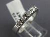 ESTATE .46CT DIAMOND 14KT WHITE GOLD FILIGREE FIVE STONE ANNIVERSARY RING #5723
