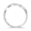 ESTATE .05CT DIAMOND 14KT WHITE GOLD 3D MARQUISE INFINITY LOVE ANNIVERSARY RING