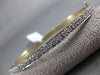 ESTATE 1.0CT DIAMOND 14KT YELLOW GOLD 3D CLASSIC SEMI ETERNITY BANGLE BRACELET