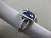 ESTATE 14.82CT DIAMOND & EXTRA FACET SAPPHIRE 18KT WHITE GOLD 3D CIRCULAR RING