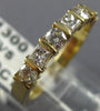 ESTATE .80CT ROUND & PRINCESS DIAMOND 14KT YELLOW GOLD 3D ANNIVERSARY RING #9493