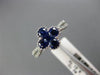 ESTATE 1.23CT DIAMOND & SAPPHIRE 18KT WHITE GOLD FILIGREE INVISIBLE FLOWER RING