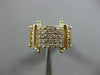 ESTATE .40CT DIAMOND 14KT YELLOW GOLD 3D CLASSIC PAVE MULTI ROW ANNIVERSARY RING