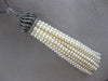 ESTATE EXTRA LARGE .60CT DIAMOND & AAA PEARL 18KT BLACK GOLD 3D TASSLE NECKLACE