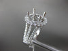 ESTATE EXTRA LARGE 1.45CT DIAMOND 14K WHITE GOLD 3D SEMI MOUNT ENGAGEMENT RING