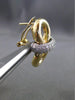 ESTATE LARGE .92CT DIAMOND 14KT TWO TONE GOLD OVAL LOVE KNOT CLIP ON EARRINGS