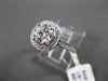 ESTATE .99CT DIAMOND 18K WHITE GOLD HALO 3D SOLITAIRE ENGAGEMENT RING AMAZING!