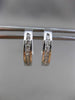 ESTATE .25CT DIAMOND 14KT WHITE GOLD CLASSIC CHANNEL HUGGIE EARRINGS BEAUTIFUL!