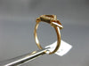 ESTATE .10CT DIAMOND 14KT ROSE GOLD 3D SQUARE LOVE KNOT PAST PRESENT FUTURE RING