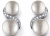 0.06CT DIAMOND & AAA SOUTH SEA PEARL 18KT WHITE GOLD CLASSIC FUN HANGING EARRINGS