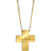 0.04CT DIAMOND & AAA CITRINE & SMOKY TOPAZ 18KT 2 TONE GOLD ETOILE CROSS PENDANT